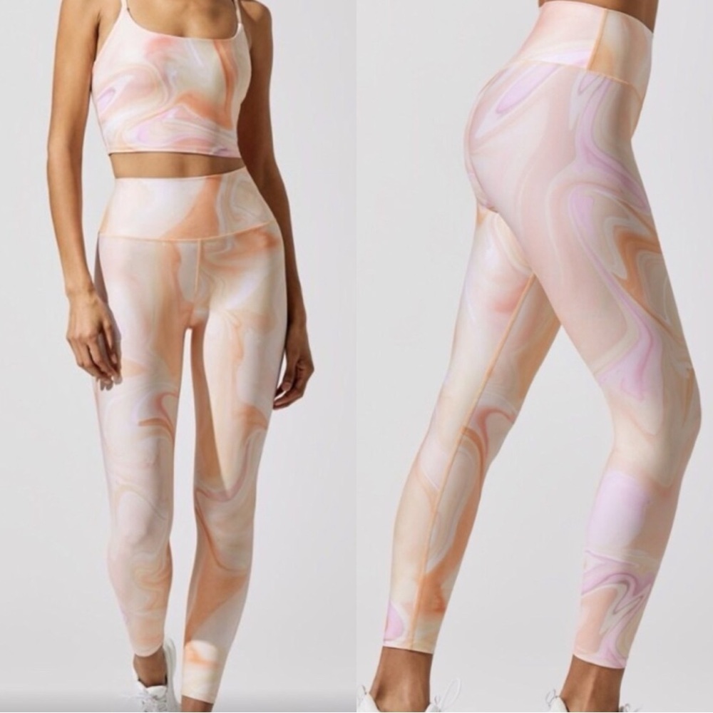 CARBON38 Swirl Pastel High Rise Yoga Leggings